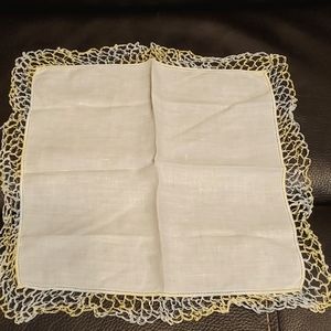Vintage Handkerchief Hand embellished